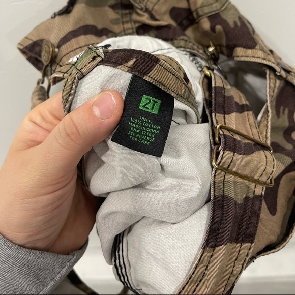 John Deere Camo Overalls Green Cotton 2T Kids - Picture 4 of 5